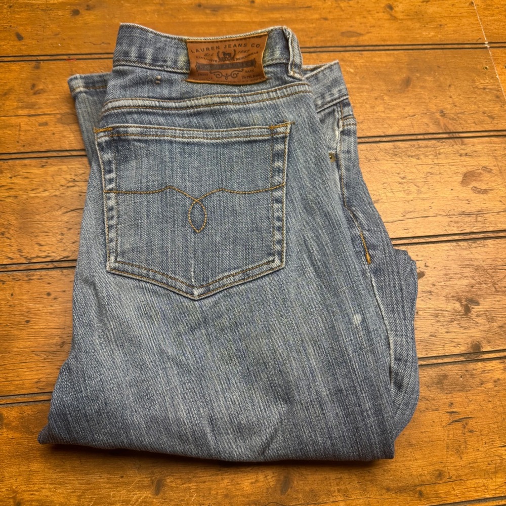 Lauren Jeans Co Ralph Lauren Womens Bootcut Denim Pants Medium Wash Size 6P‎